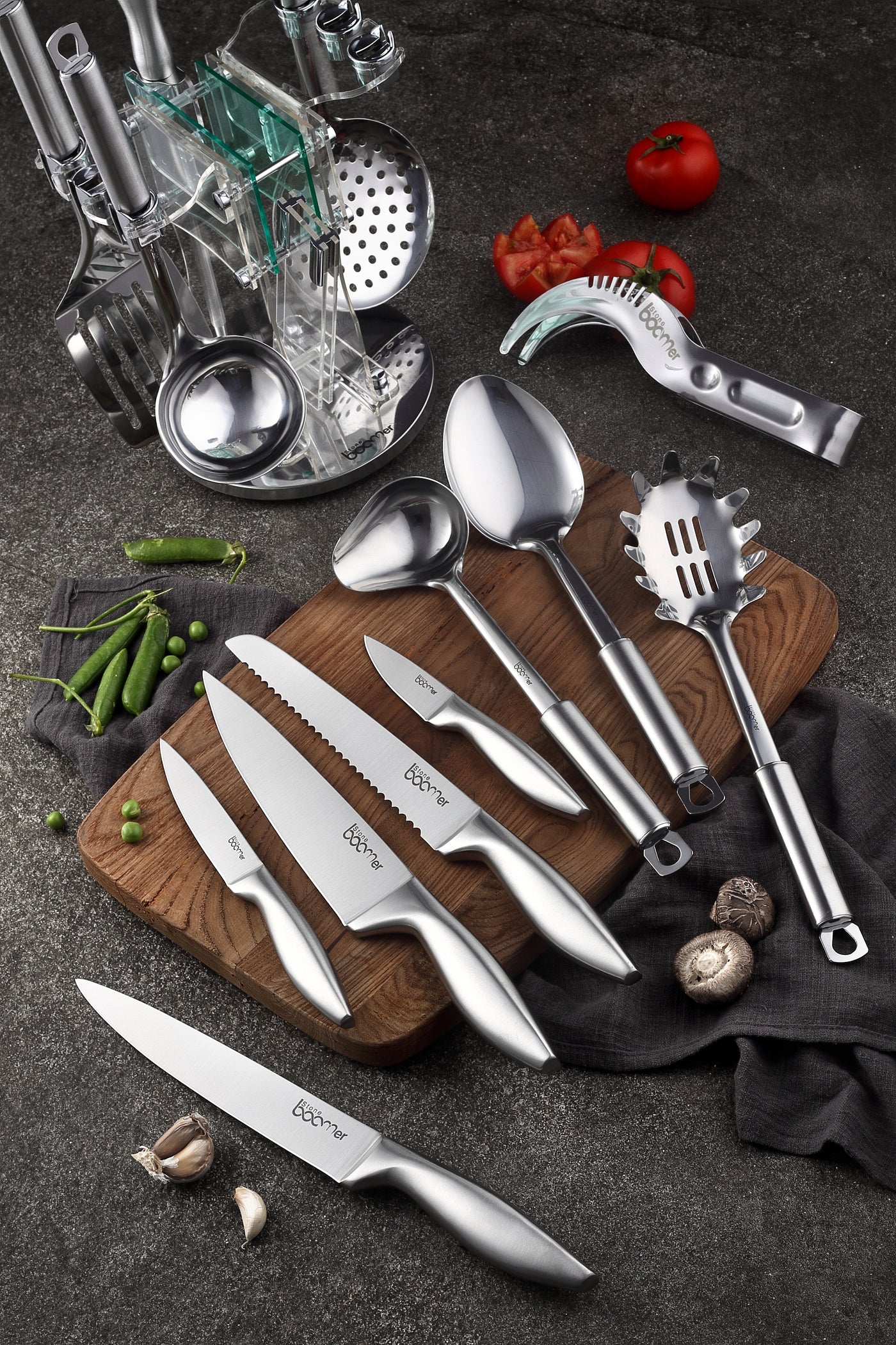 Nutrichef 13Pc Professional Stainless Steel Knife Set - 20835778
