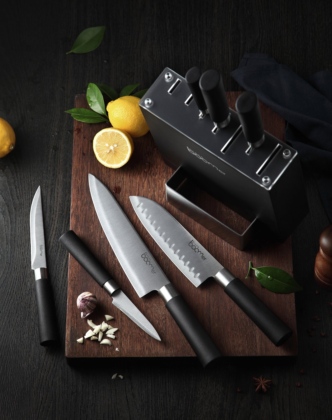 Amazing Beautiful 13 Piece Stainless Steel Kitchen Knife And Utensil S –  Stone boomer